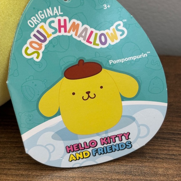 NWT SQUISHMALLOWS Sanrio Hello Kitty Friends POMPOMPURIN Stuffed Dog Plush NEW - Picture 4 of 13